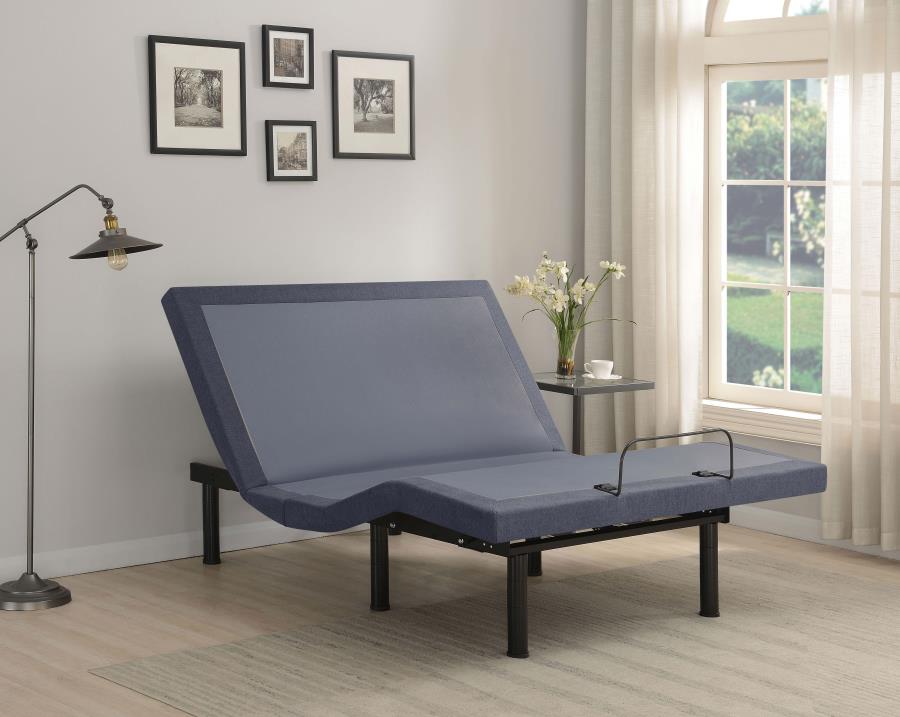 Clara Full Adjustable Bed Base Grey and Black